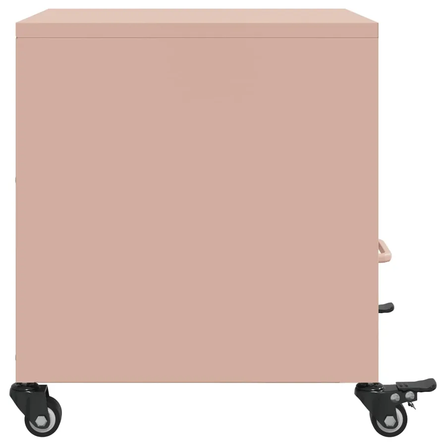 Tables de chevet 2 pcs rose 36x39x43,5 cm acier - 7