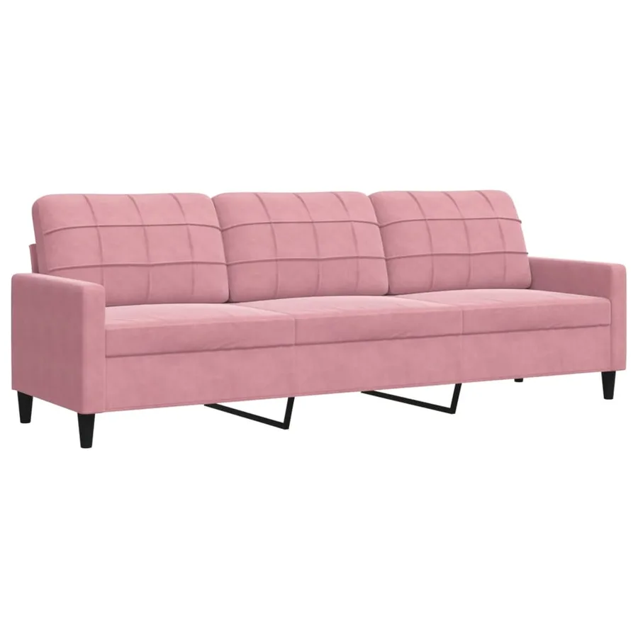 Ensemble de canapés 3 pcs avec coussins Rose Velours - 4