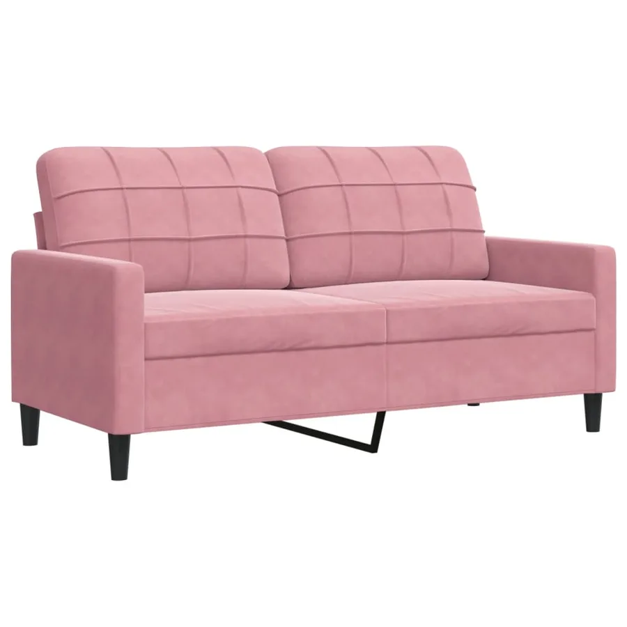 Ensemble de canapés 3 pcs avec coussins Rose Velours - 5
