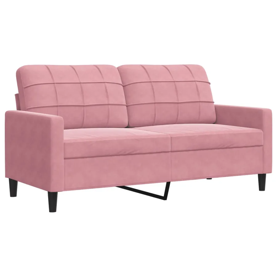 Ensemble de canapés 4 pcs avec coussins Rose Velours - 5