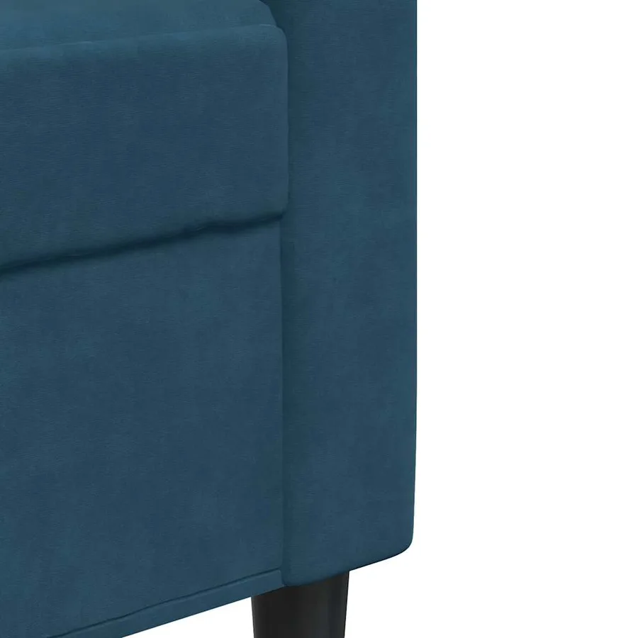 Ensemble de canapés 4 pcs avec coussins Bleu Velours - 8
