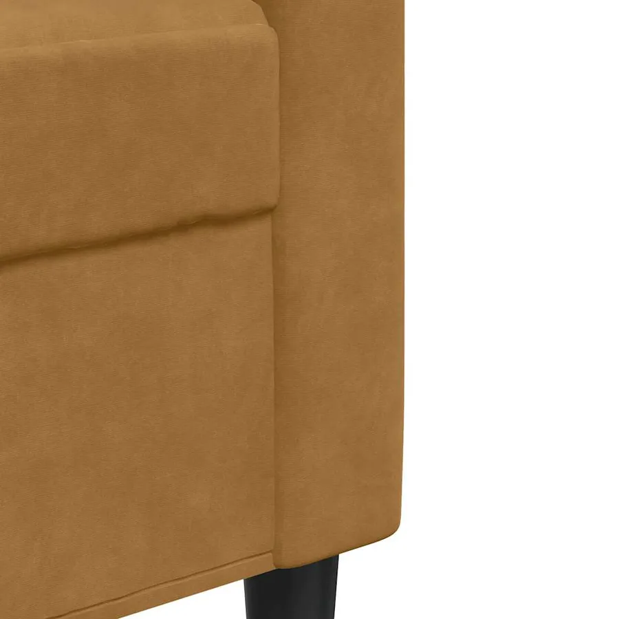 Ensemble de canapés 3 pcs avec coussins Marron Velours - 7