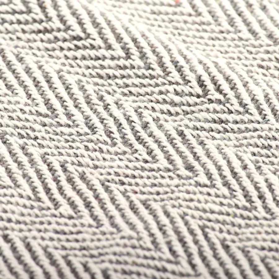 Couverture coton à chevrons 220x250 cm Gris - 6