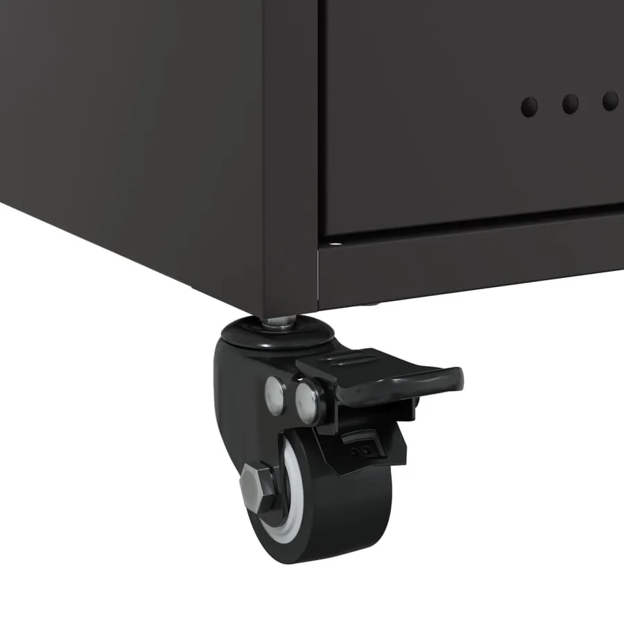 Tables de chevet 2 pcs noir 36x39x43,5 cm acier - 10