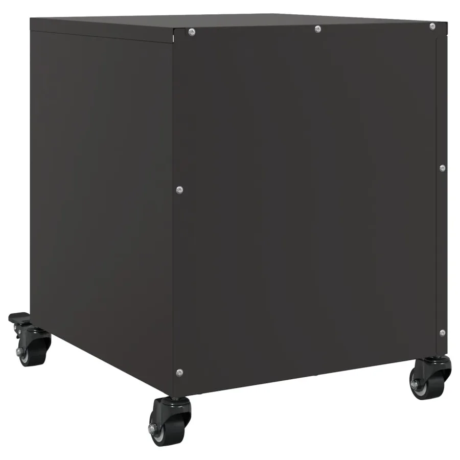 Tables de chevet 2 pcs noir 36x39x43,5 cm acier - 8