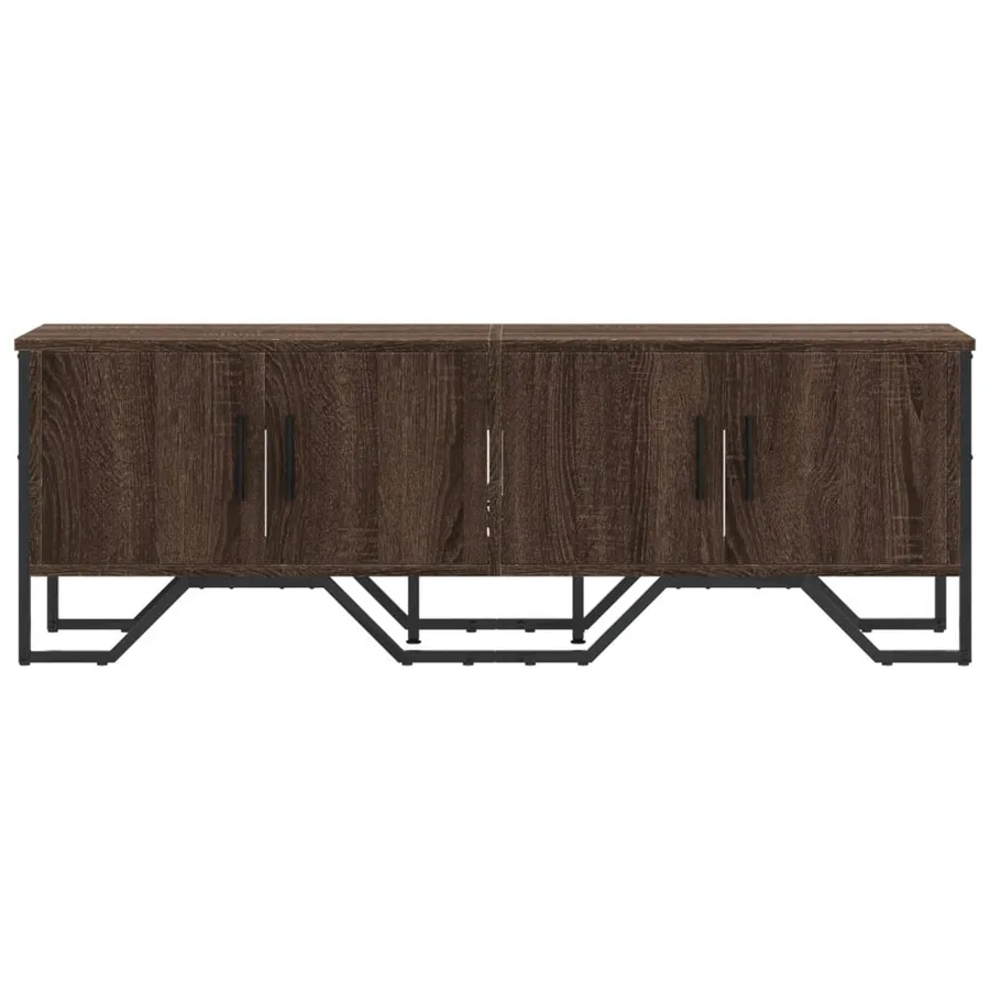 Meuble TV chêne marron 122x34x41 cm bois d'ingénierie - 4
