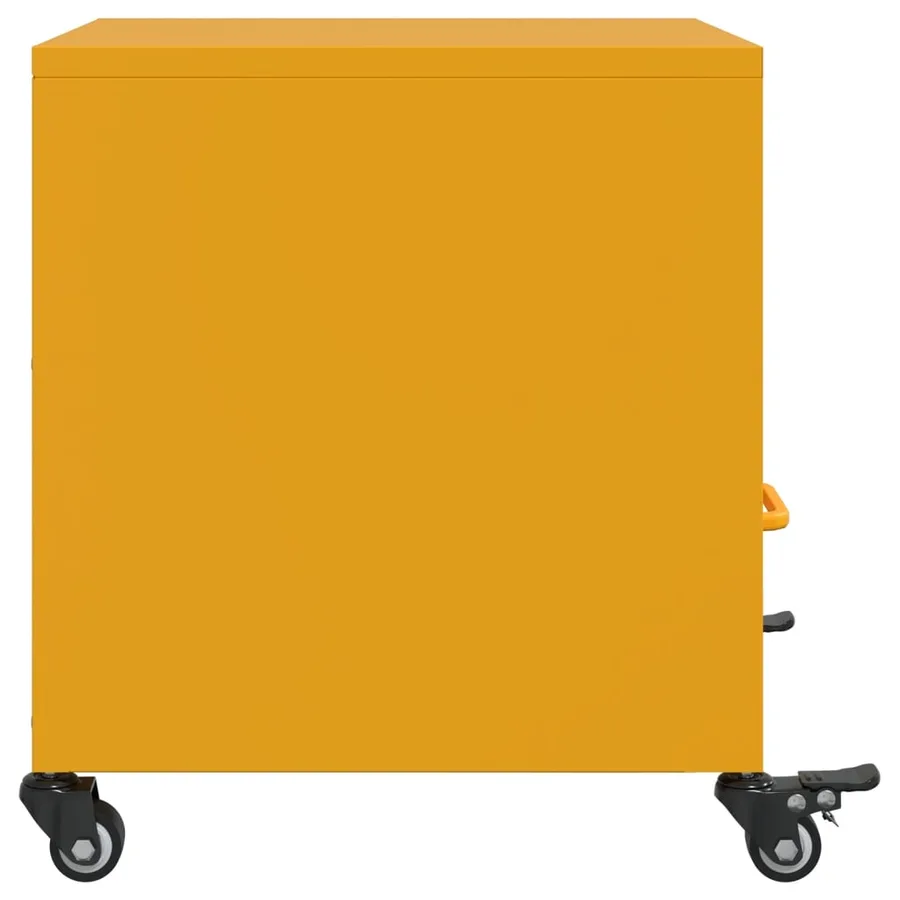 Tables de chevet 2 pcs jaune moutarde 36x39x43,5 cm acier - 7