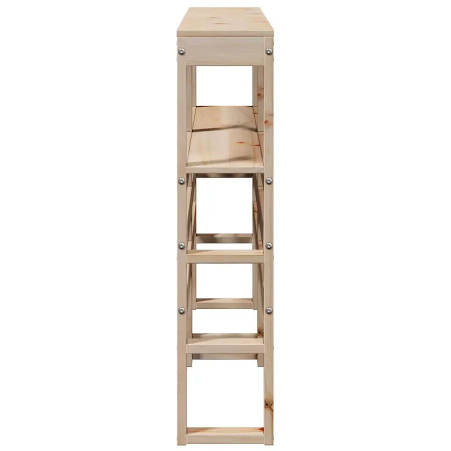 Tête de lit avec étagères 150 cm bois massif de pin - 5