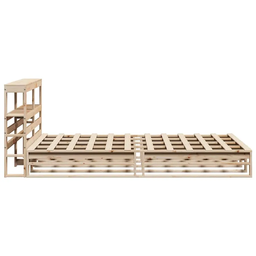 Cadre de lit sans matelas 150x200 cm bois de pin massif - 7
