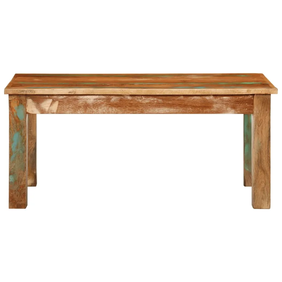 Table basse 100x55x45 cm bois de récupération massif - 2