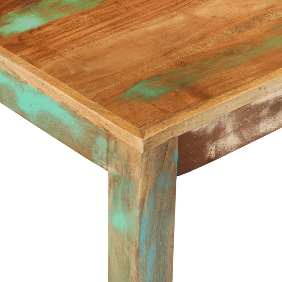 Table basse 100x55x45 cm bois de récupération massif - 5