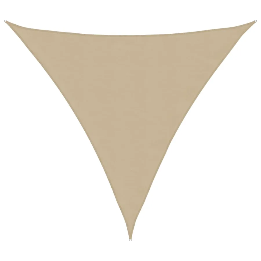 Sun shade sail oxford fabric triangular 5x5x5 m beige