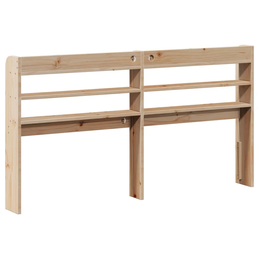 Tête de lit avec étagères 160 cm bois massif de pin - 5