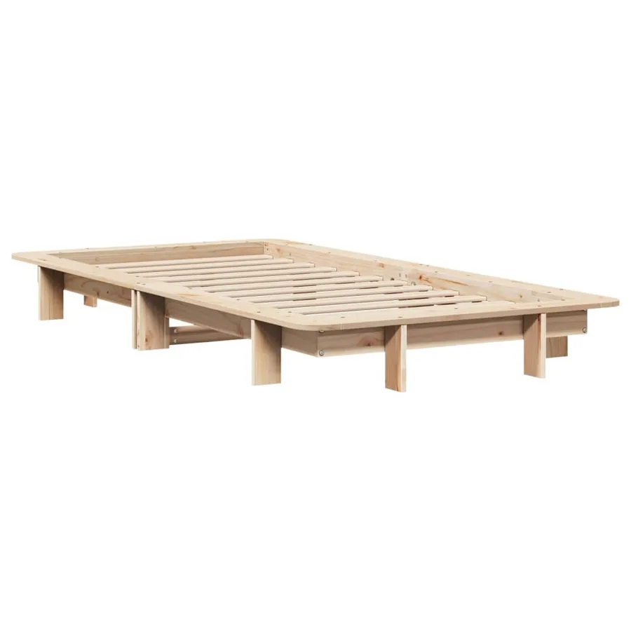 Cadre de lit sans matelas 90x200 cm bois de pin massif - 3