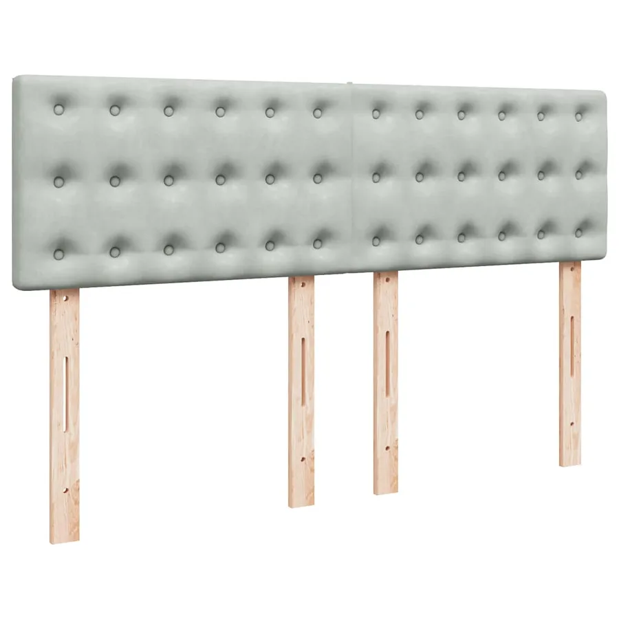 Sommier à lattes de lit et matelas Gris clair 140x200cm Velours - 12