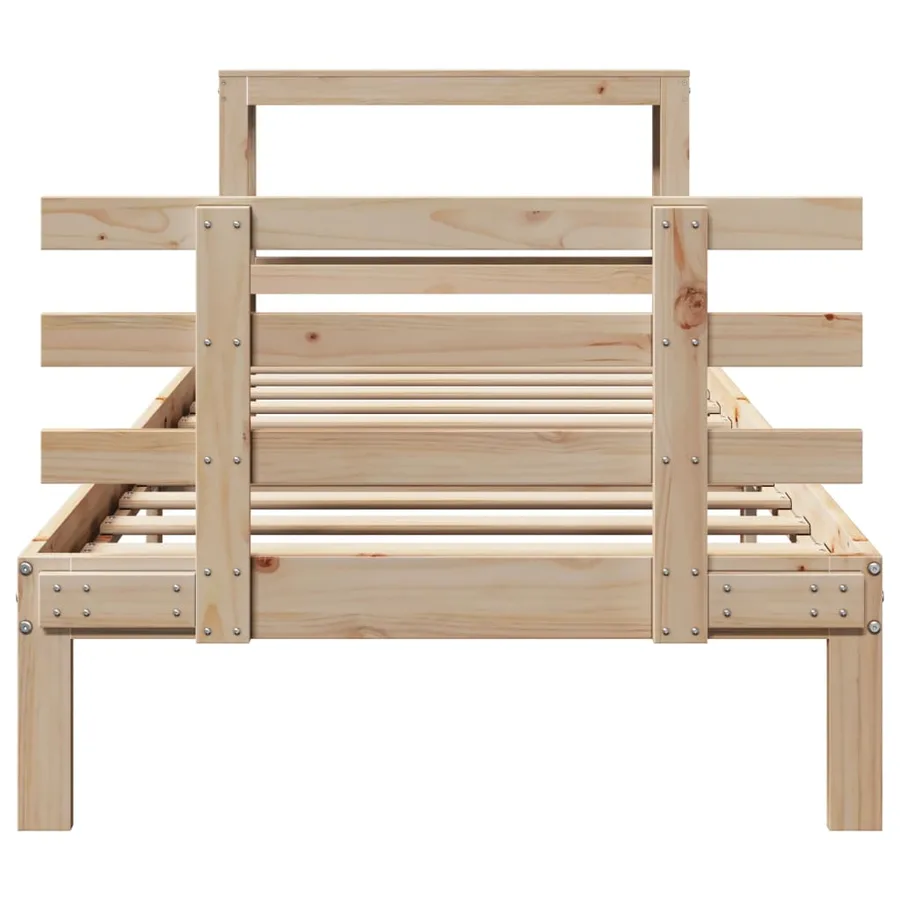 Cadre de lit avec tête de lit sans matelas 90x190 cm - 4