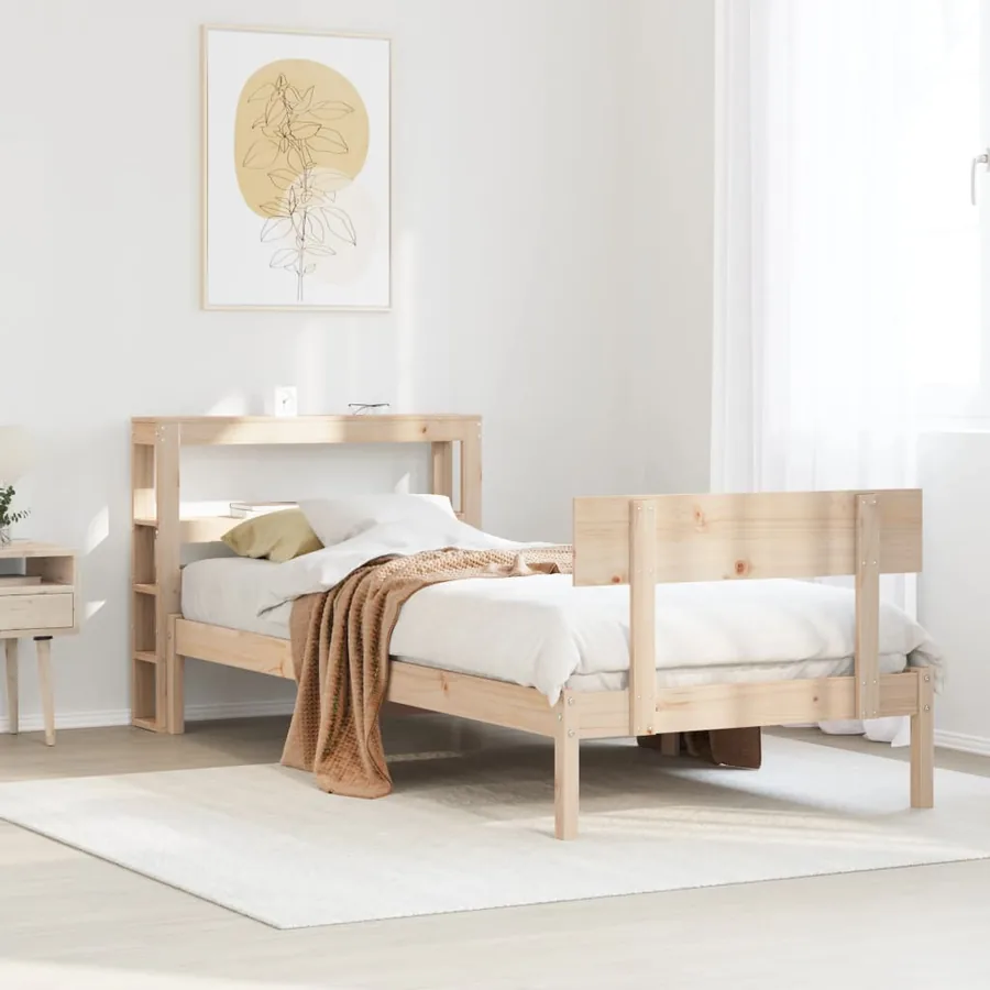Cadre de lit sans matelas 90x200 cm bois de pin massif