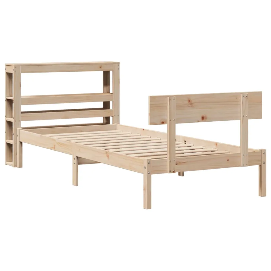 Cadre de lit sans matelas 90x200 cm bois de pin massif - 3