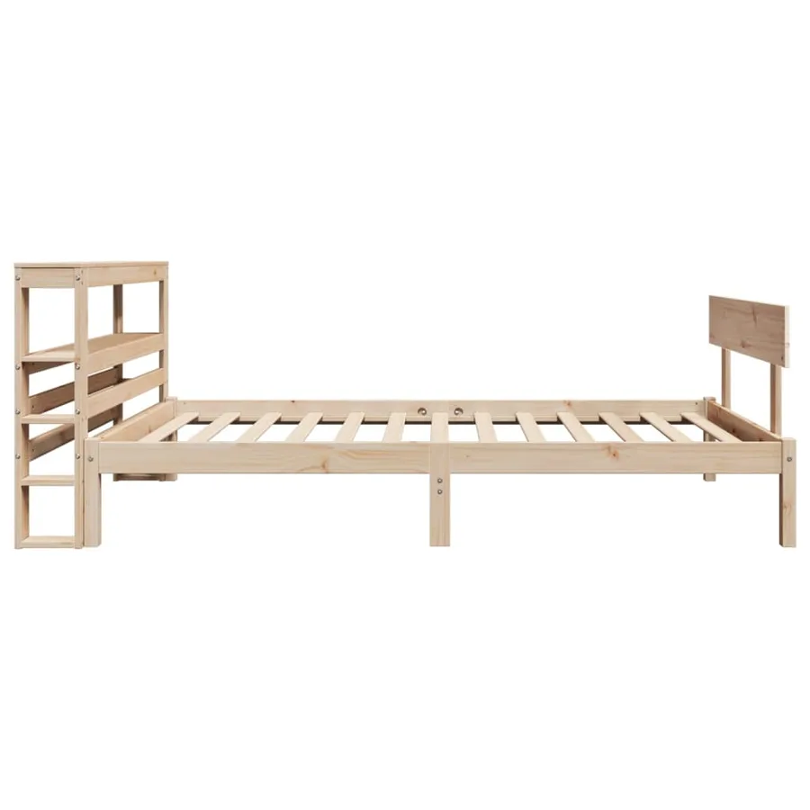 Cadre de lit sans matelas 90x200 cm bois de pin massif - 5