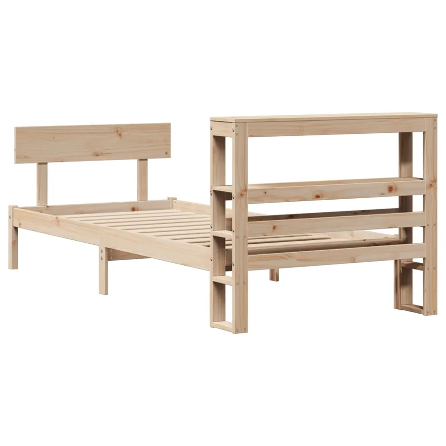 Cadre de lit sans matelas 90x200 cm bois de pin massif - 6