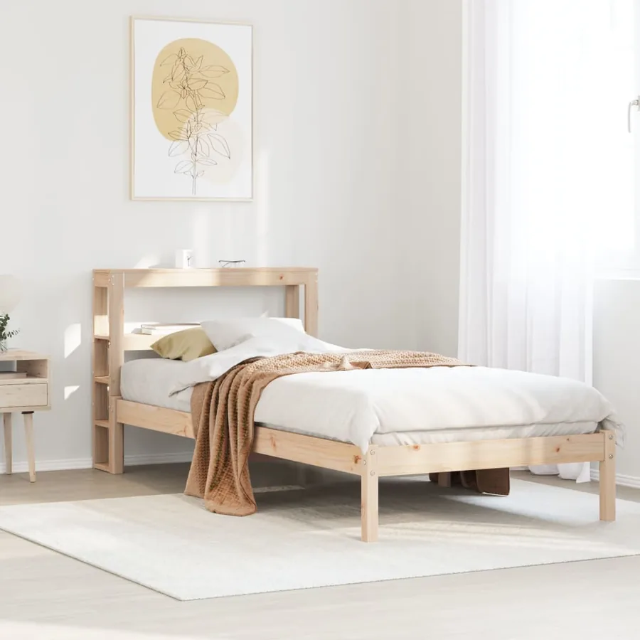 Cadre de lit sans matelas 90x200 cm bois de pin massif