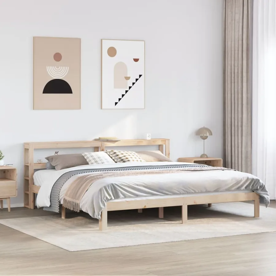Cadre de lit avec tête de lit sans matelas 180x200 cm