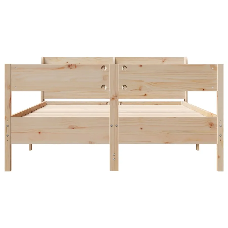 Cadre de lit sans matelas 160x200 cm bois massif de pin - 4