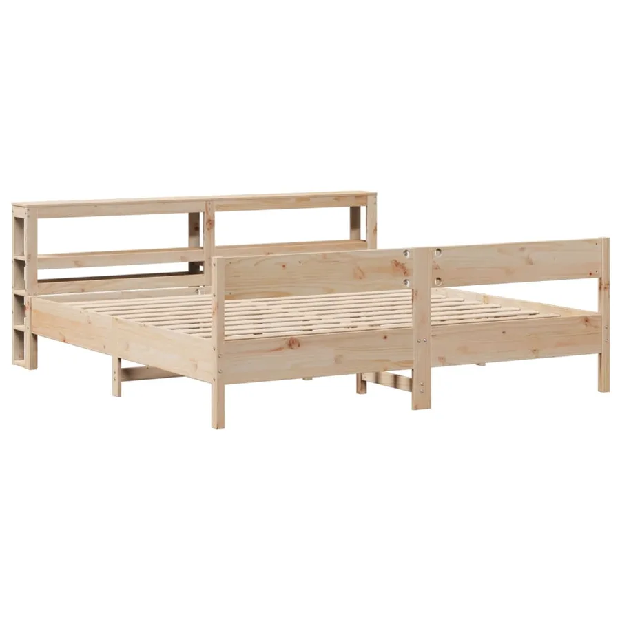 Cadre de lit sans matelas 180x200 cm bois massif de pin - 3