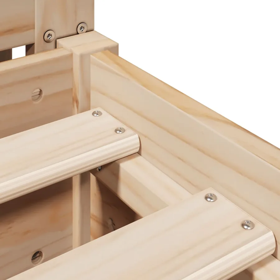 Cadre de lit sans matelas 180x200 cm bois massif de pin - 9