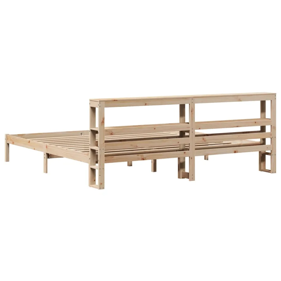 Cadre de lit sans matelas 180x200 cm bois massif de pin - 6
