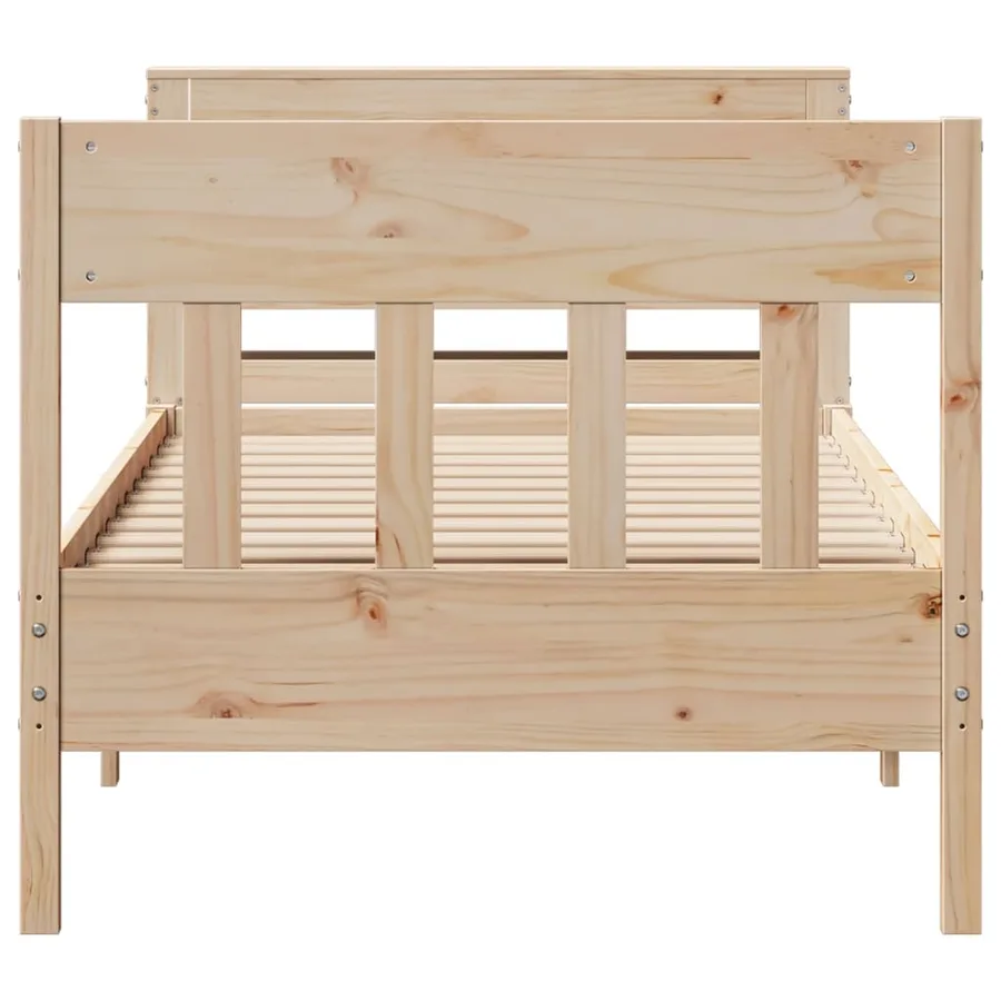 Cadre de lit sans matelas 90x200 cm bois de pin massif - 4