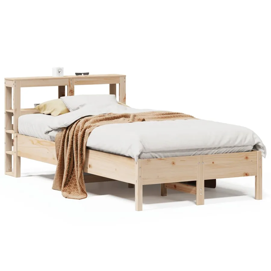 Cadre de lit sans matelas 90x200 cm bois de pin massif - 2
