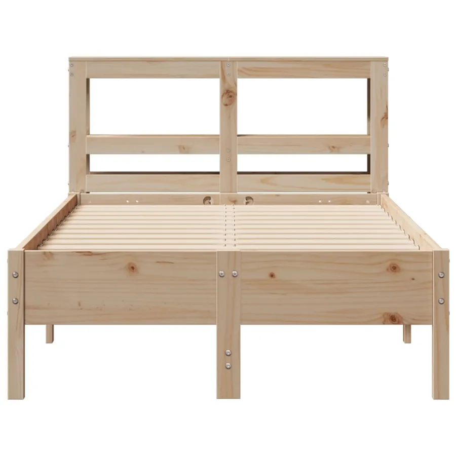 Cadre de lit sans matelas 90x200 cm bois de pin massif - 4