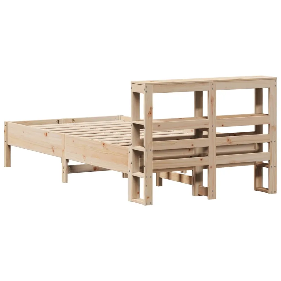 Cadre de lit sans matelas 90x200 cm bois de pin massif - 6