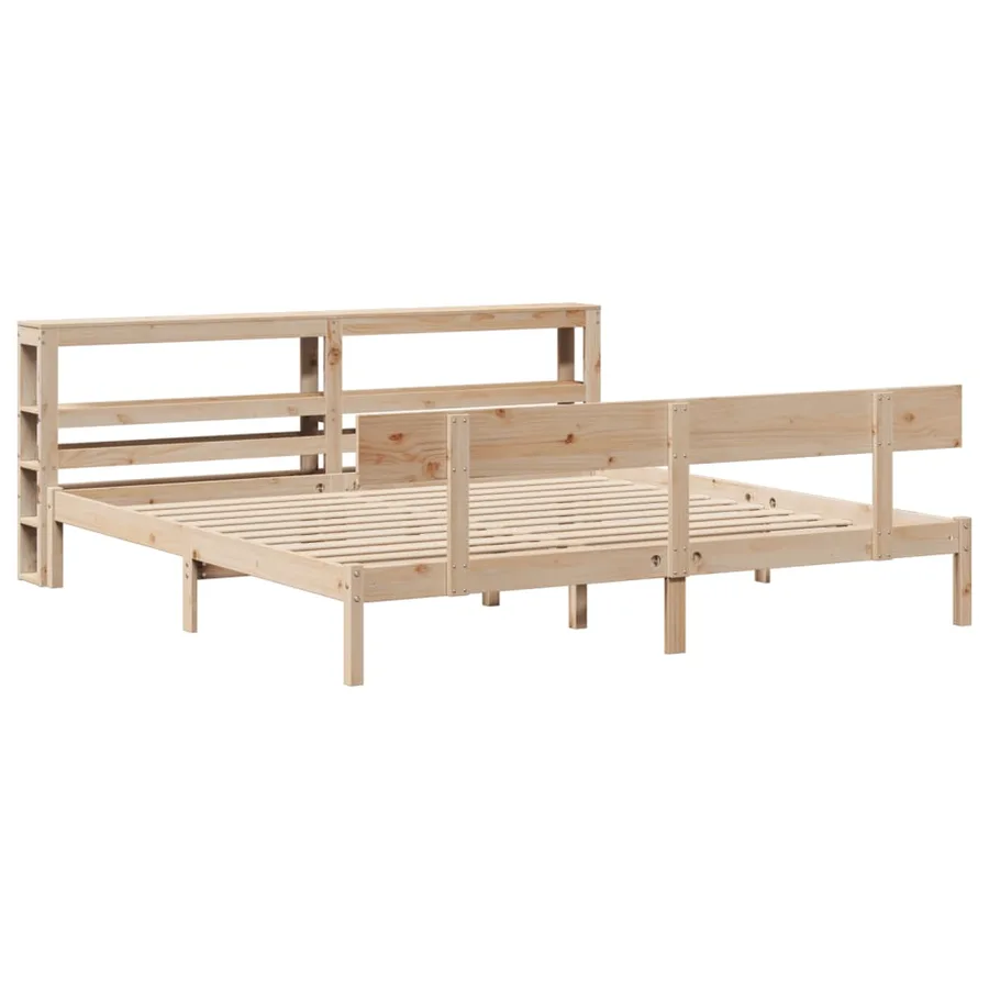Cadre de lit sans matelas 180x200 cm bois massif de pin - 3