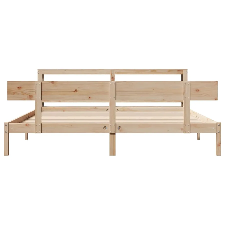 Cadre de lit sans matelas 180x200 cm bois massif de pin - 4