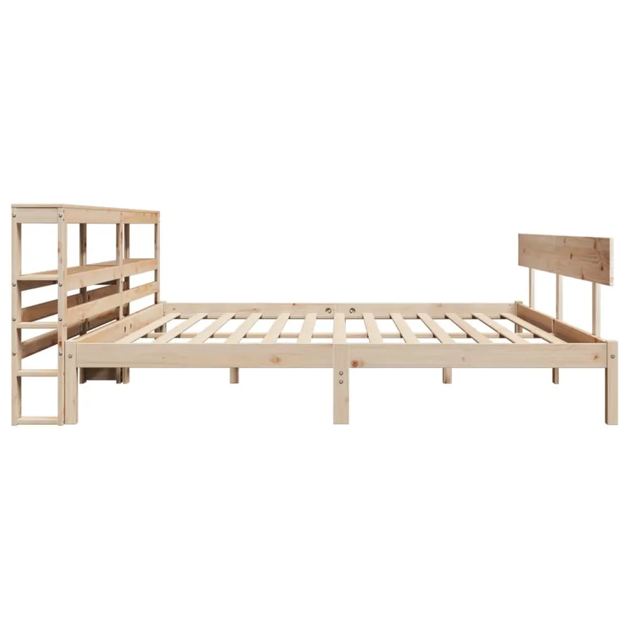 Cadre de lit sans matelas 180x200 cm bois massif de pin - 5