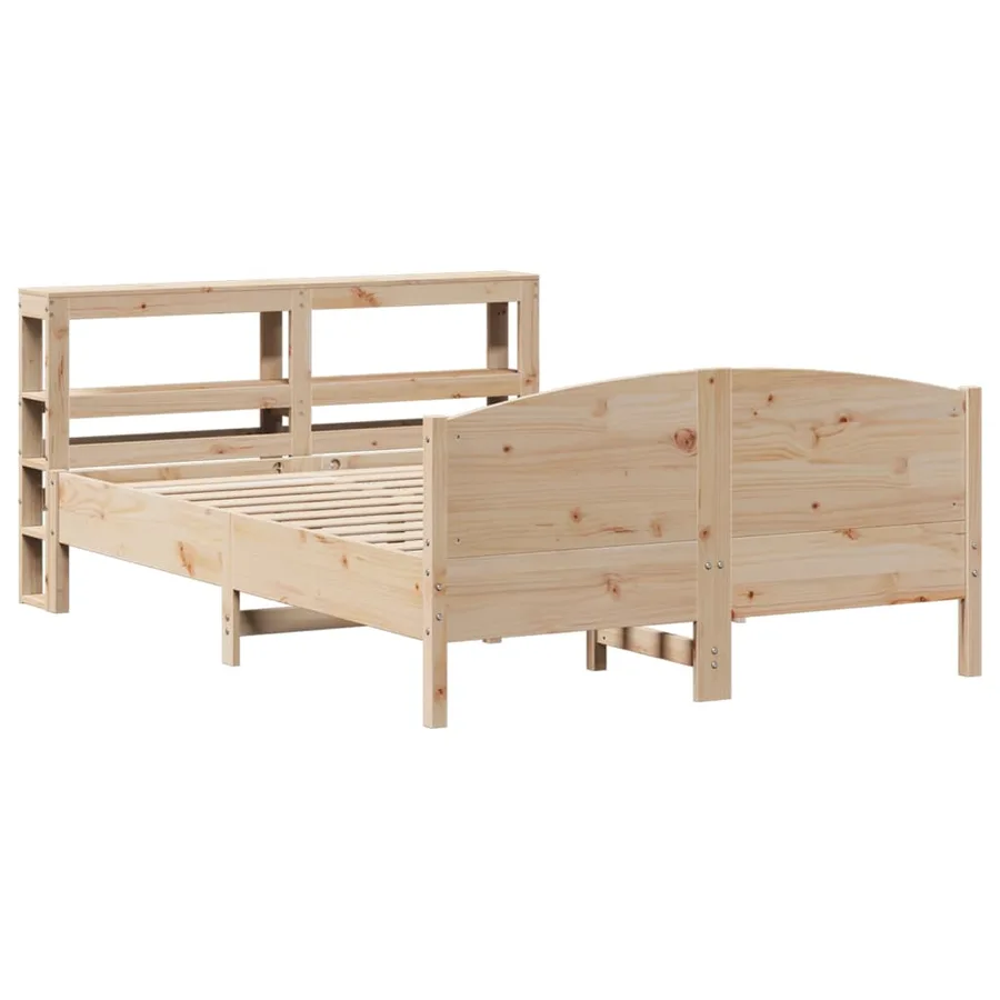 Cadre de lit sans matelas 140x190 cm bois de pin massif - 3