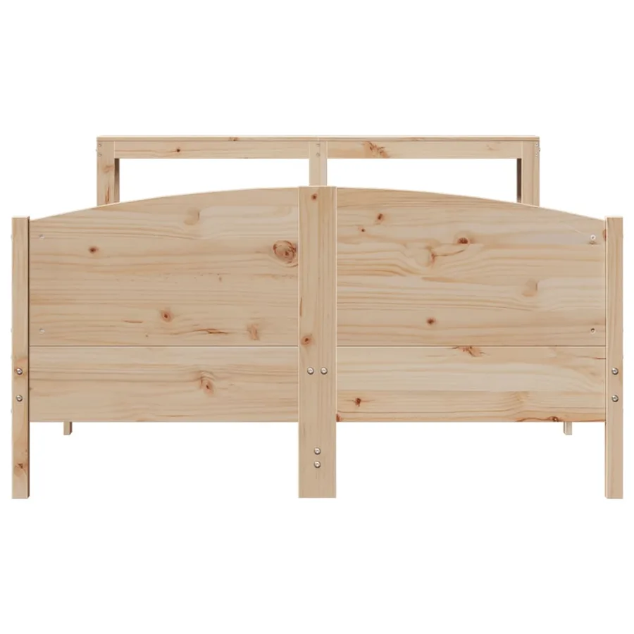Cadre de lit sans matelas 140x190 cm bois de pin massif - 4