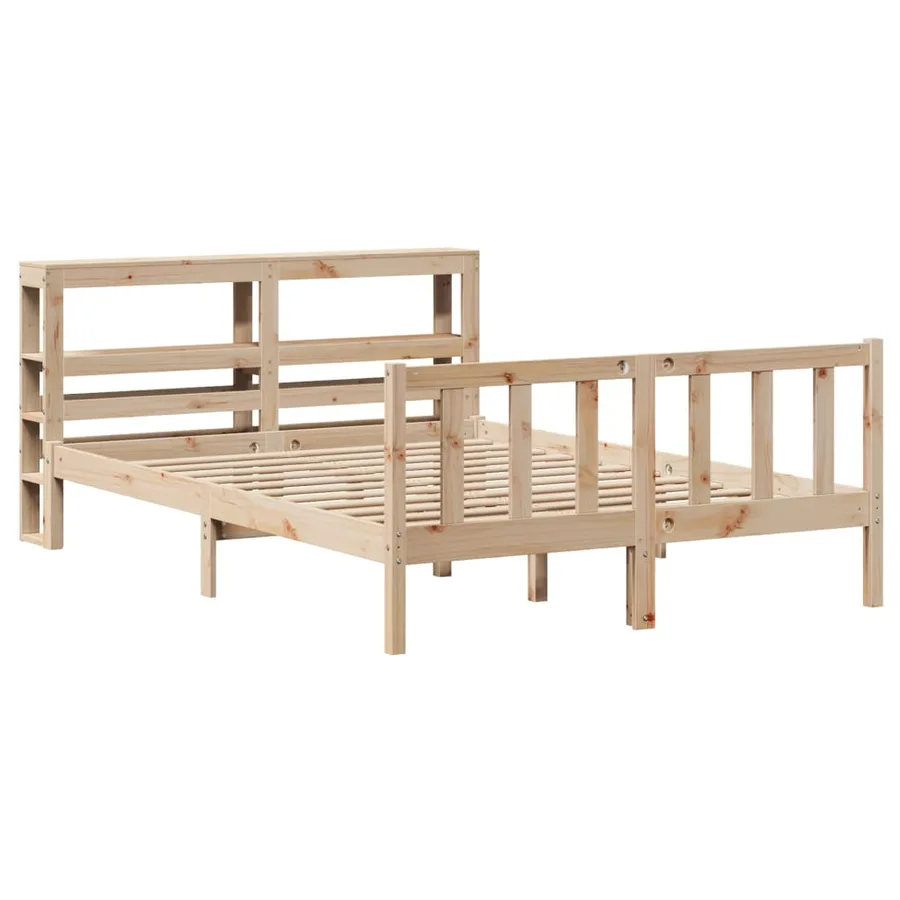 Cadre de lit sans matelas 140x200 cm bois massif de pin - 3