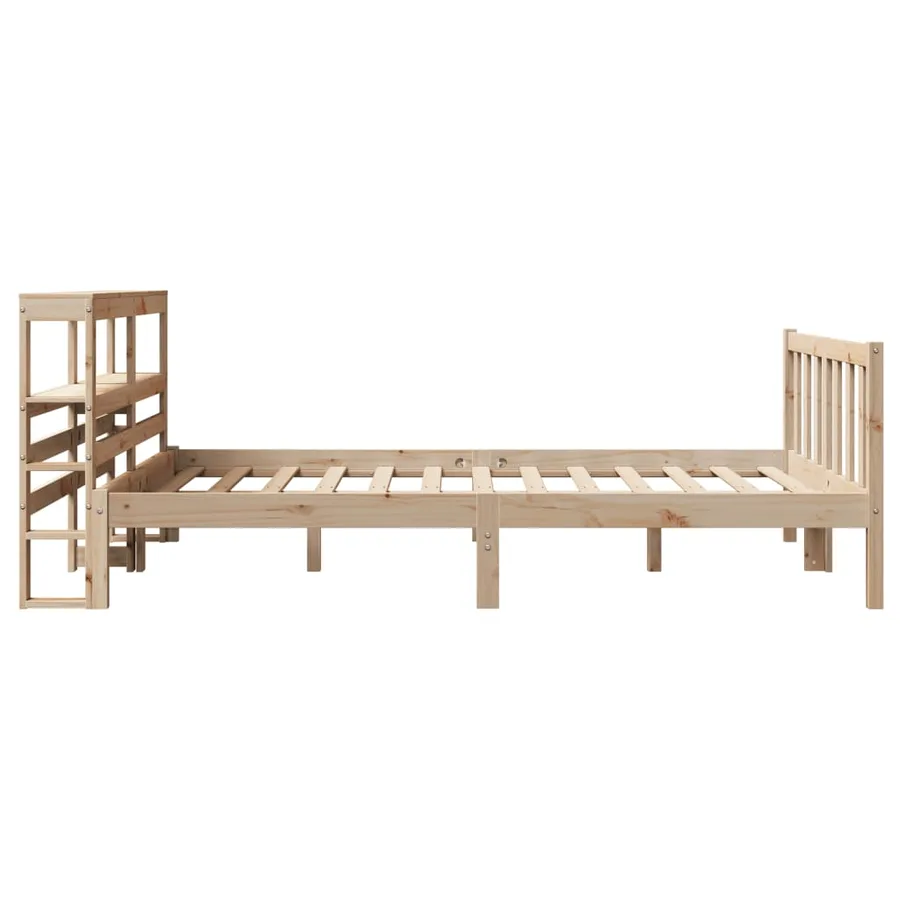 Cadre de lit sans matelas 140x200 cm bois massif de pin - 5
