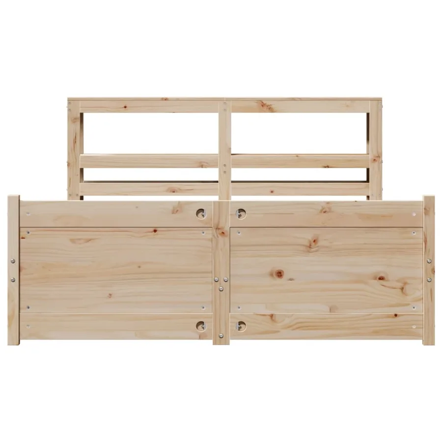 Cadre de lit avec tête de lit sans matelas 140x190 cm - 4