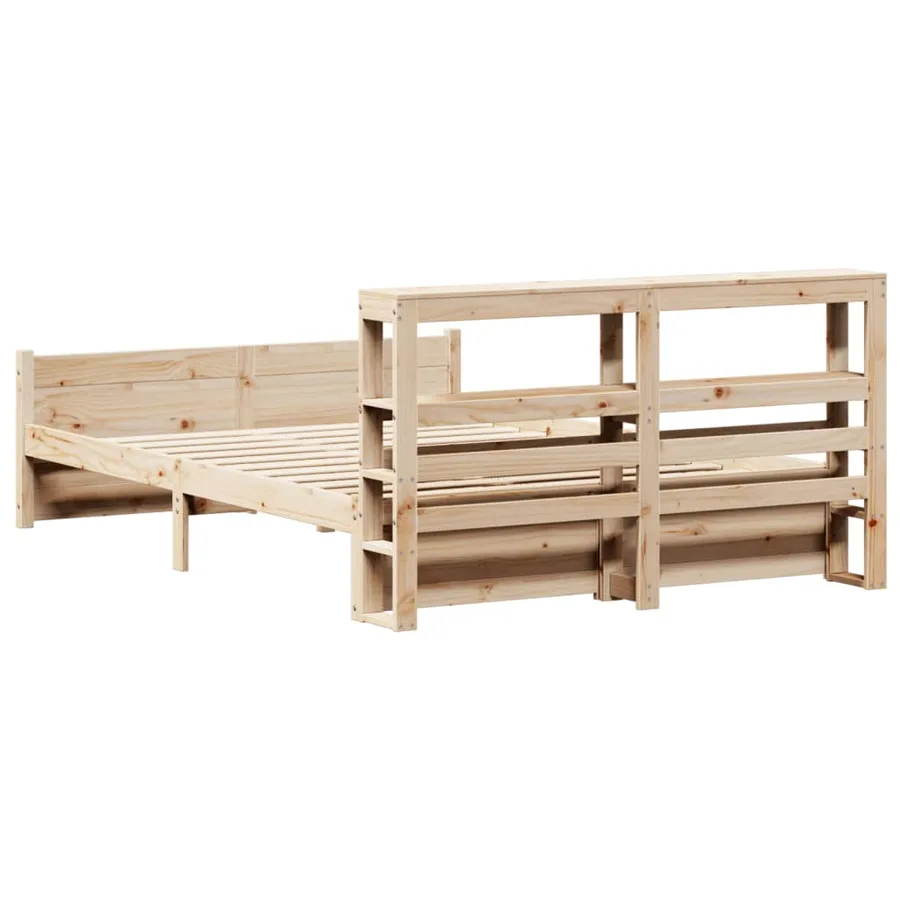 Cadre de lit avec tête de lit sans matelas 140x190 cm - 8
