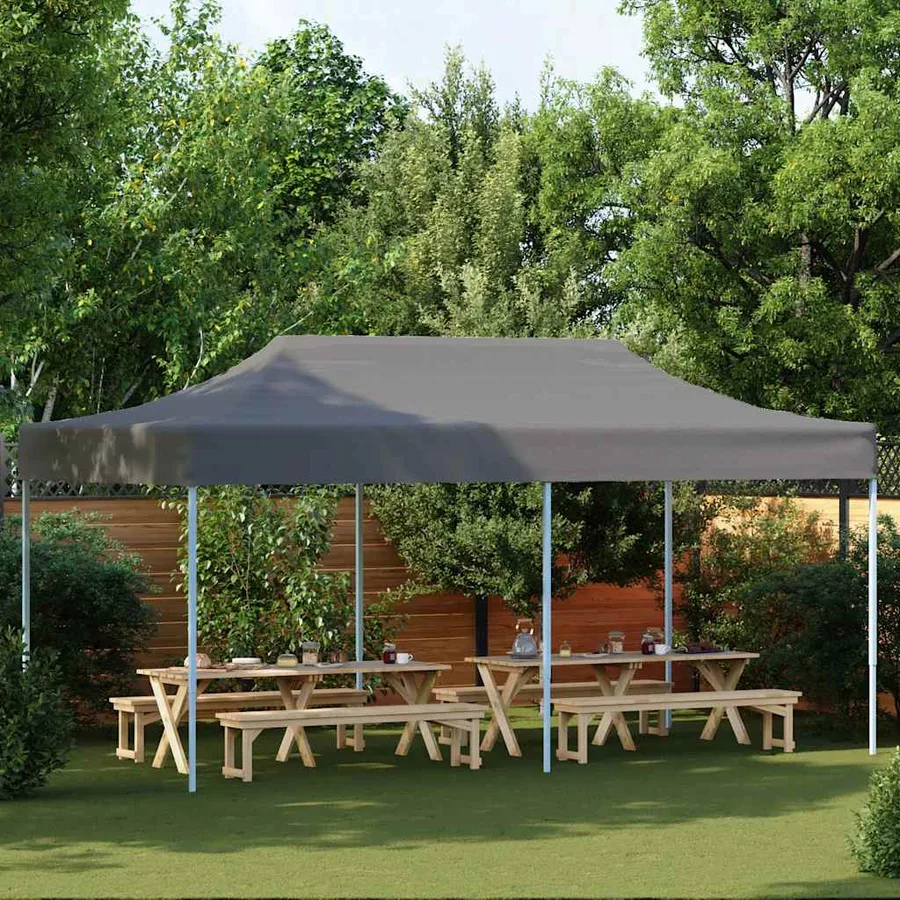Tente de réception pliable 3 x 6 m Anthracite - 3