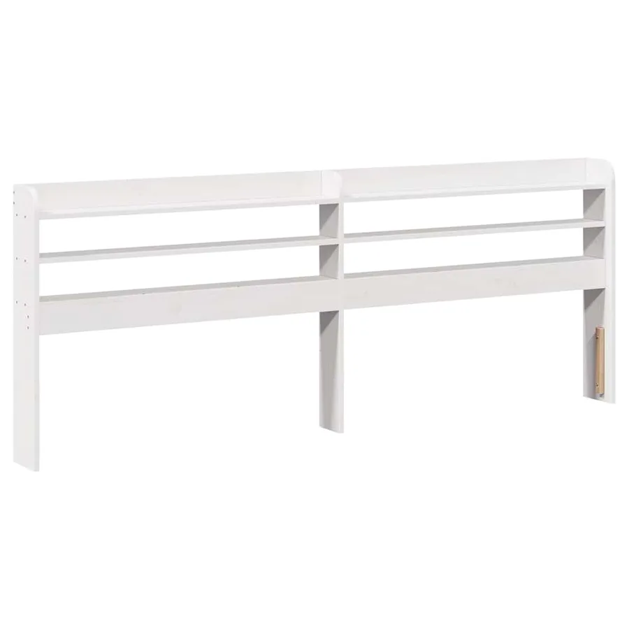 Cadre de lit avec tête de lit sans matelas blanc 180x200 cm - 5