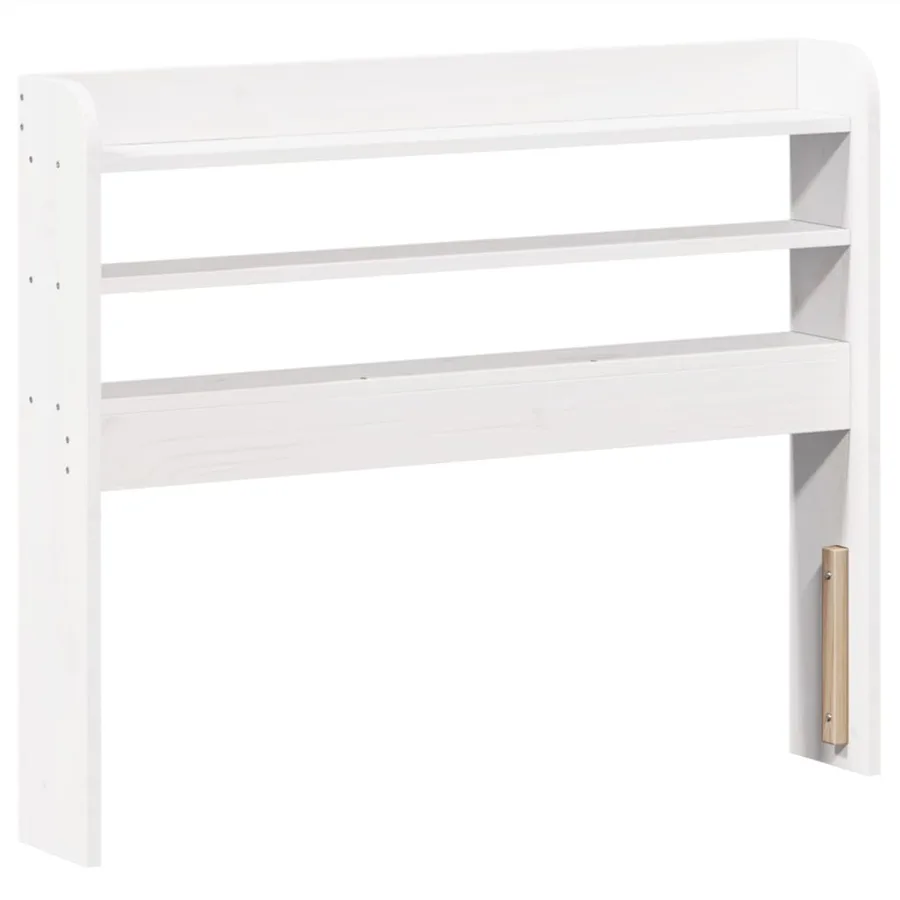 Cadre de lit sans matelas blanc 90x200 cm bois de pin massif - 8