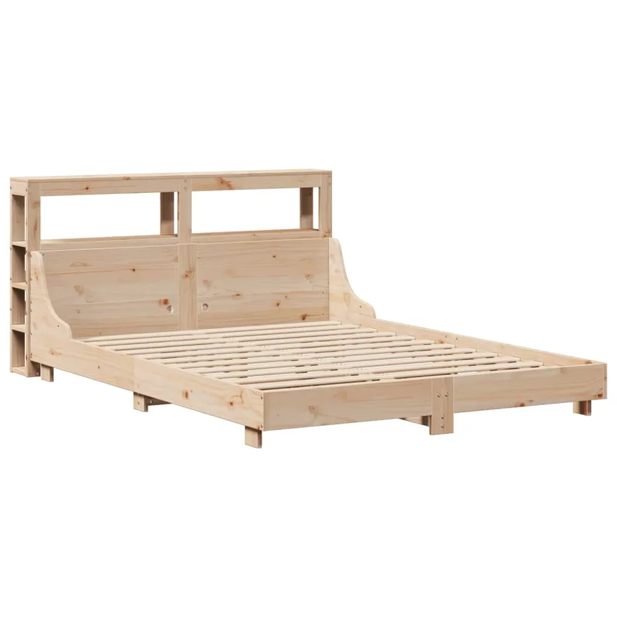 Cadre de lit sans matelas 140x190 cm bois de pin massif - 3