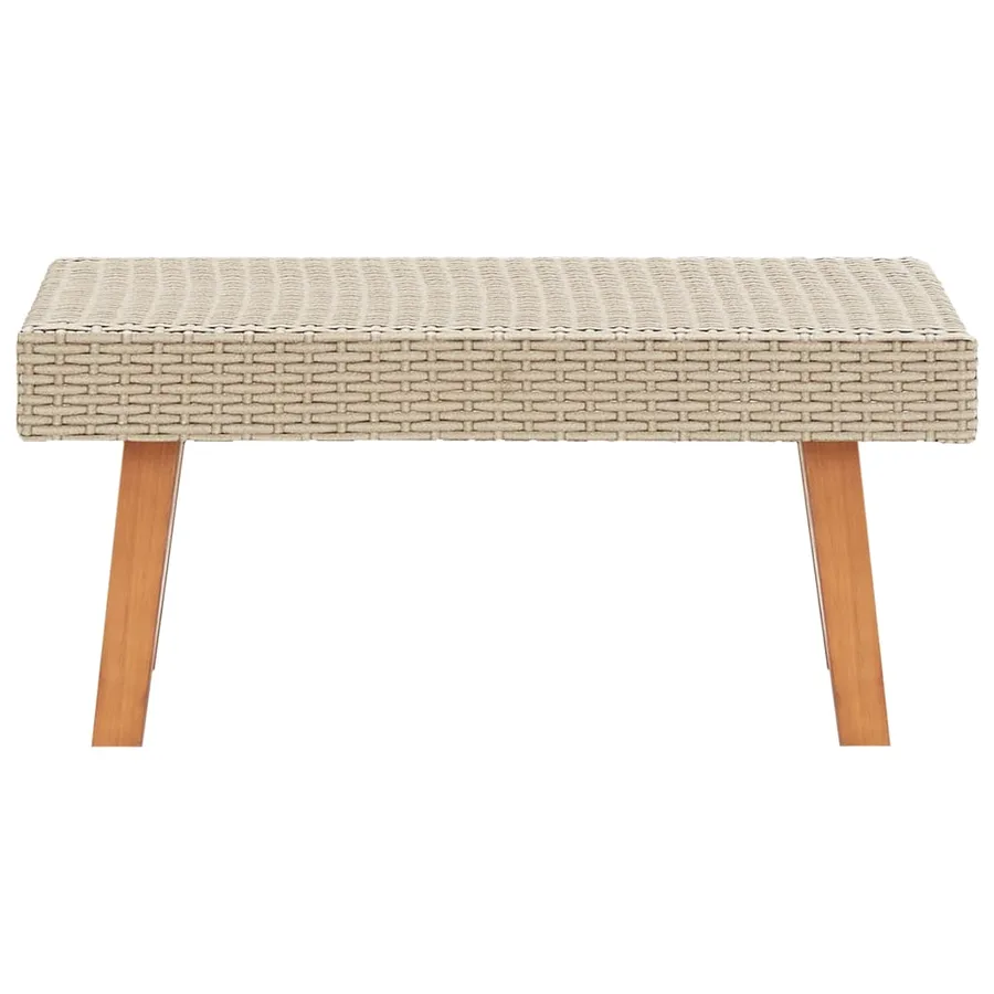 Garden lounge set 2 pcs with cushions Poly rattan Beige - 7