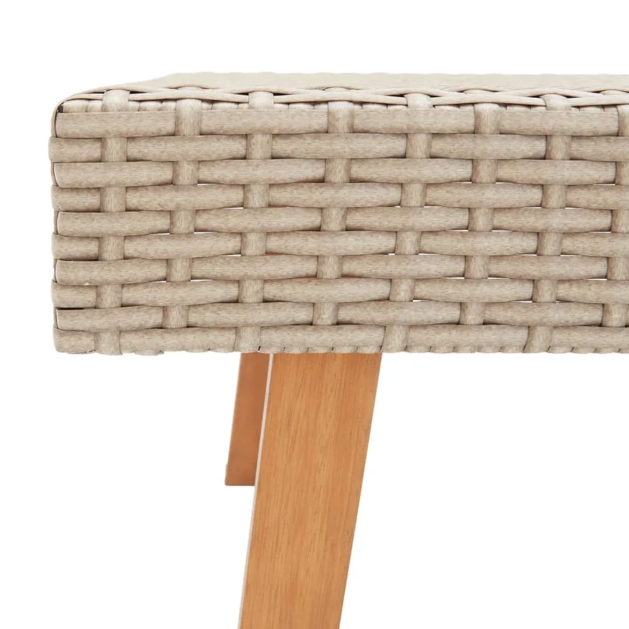 Salon de jardin 2 pcs avec coussins Résine tressée Beige - 9