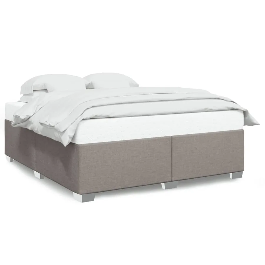 Cadre de lit sans matelas taupe 180x200 cm tissu - 2